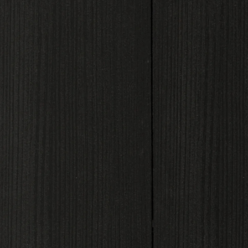 Meuble d'appoint mural de 59 po avec 4 portes et 2 casiers ouverts – Bois noir, 5 étagères