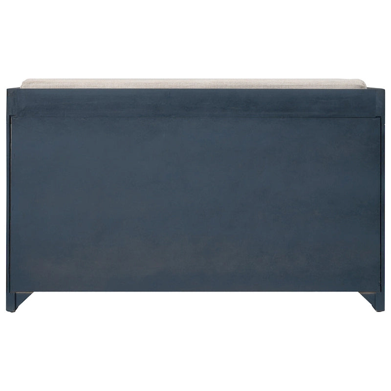 Banc de rangement en bois avec panier amovible et 2 tiroirs