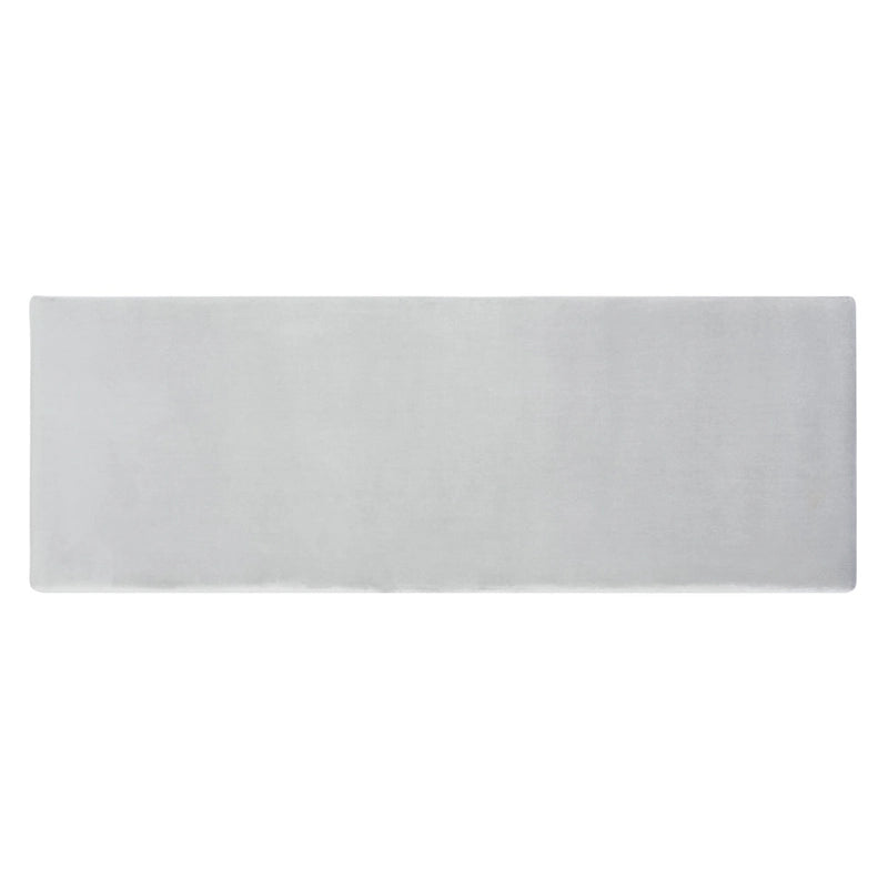 Banc rectangulaire en velours style marocain avec piètement doré à motifs quadrilobes