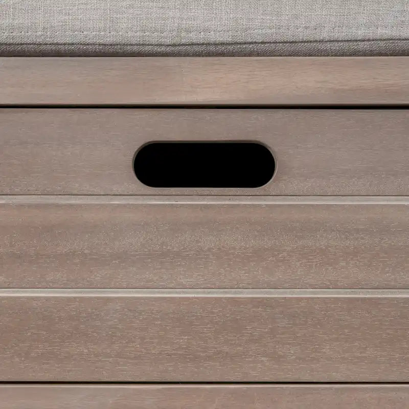Banc de rangement capitonné avec 2 tiroirs et panier amovible – Aucun assemblage requis