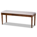 Banc de salle à manger capitonné avec pieds tournés en fuseau et assise rembourrée en mousse