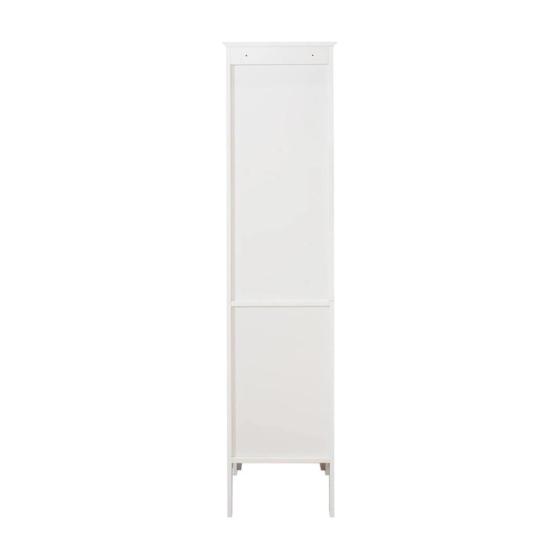 Armoire de rangement haute et étroite avec portes à volets et 5 étagères réglables