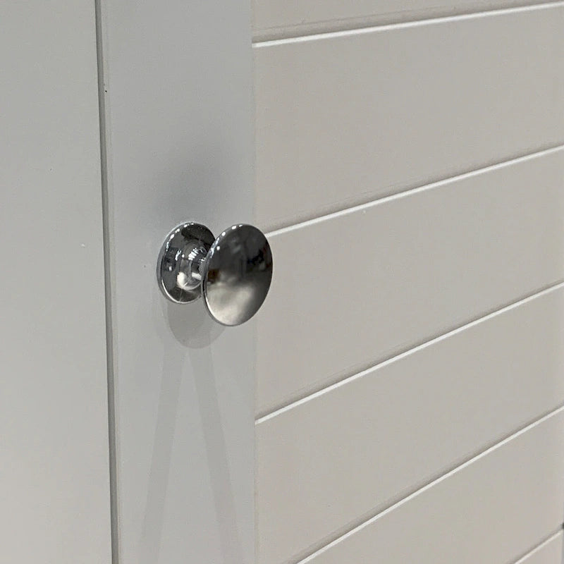 Armoire de rangement haute et étroite avec portes à volets et 5 étagères réglables