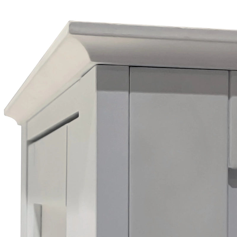 Armoire de rangement haute et étroite avec portes à volets et 5 étagères réglables