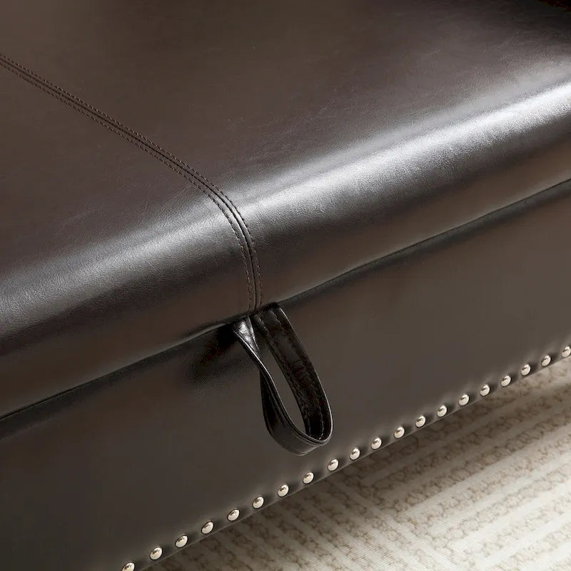 Banc de rangement ottoman avec plateau relevable et coussin