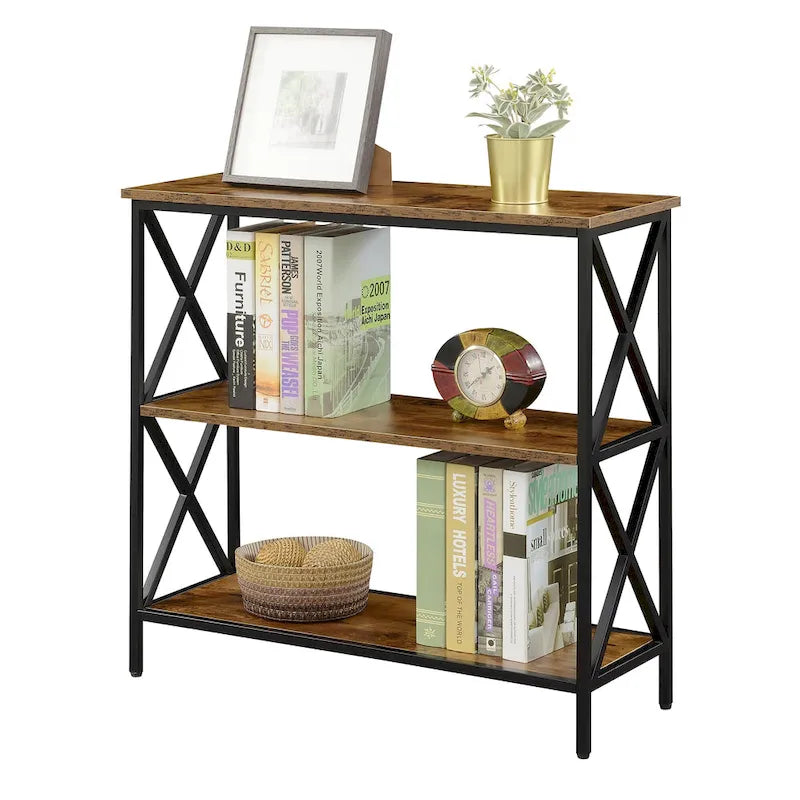 3-Tier Open Bookcase Shelving Unit