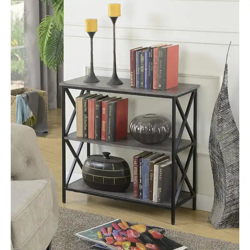 3-Tier Open Bookcase Shelving Unit