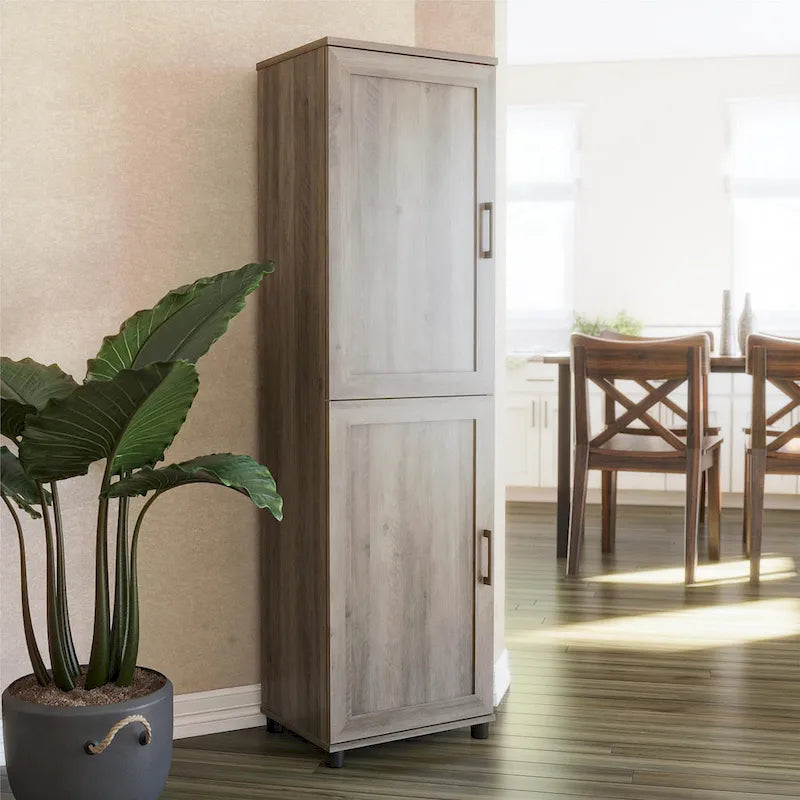 2-Door Kitchen Pantry Cabinet with 6 Shelves