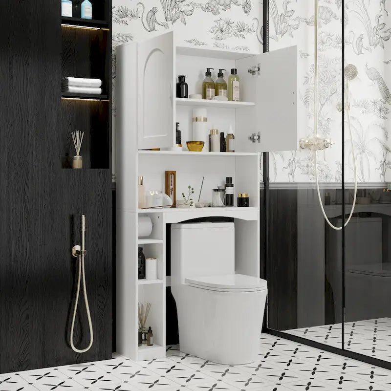 Meuble de salle de bain suspendu de 180 cm avec rangement multi-étagères et dégagement pour les genoux