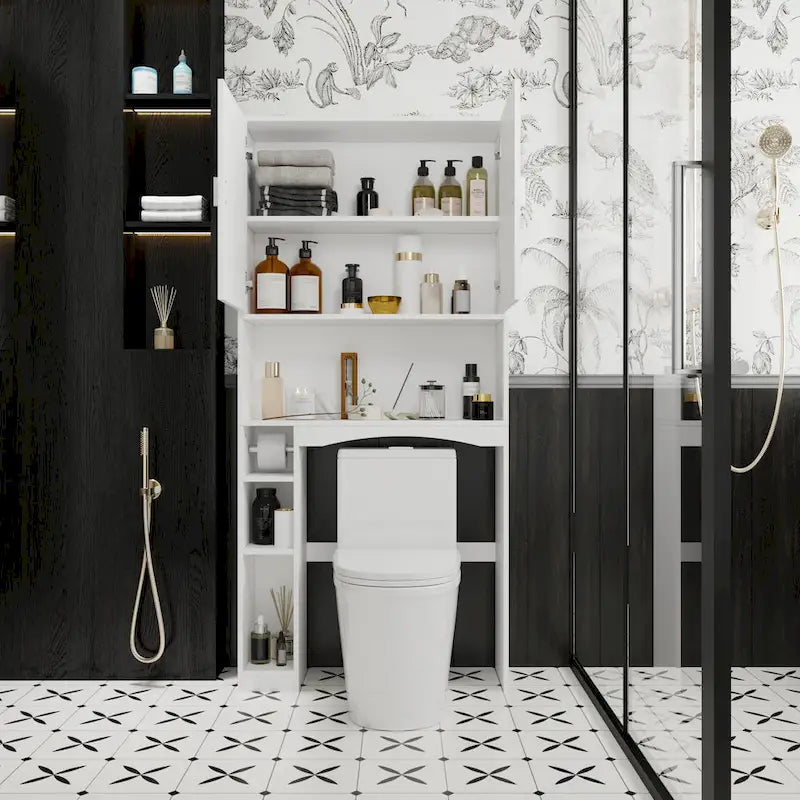 Meuble de salle de bain suspendu de 180 cm avec rangement multi-étagères et dégagement pour les genoux