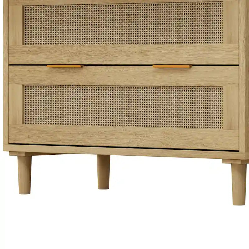 Rattan 3-Drawer Storage Cabinet