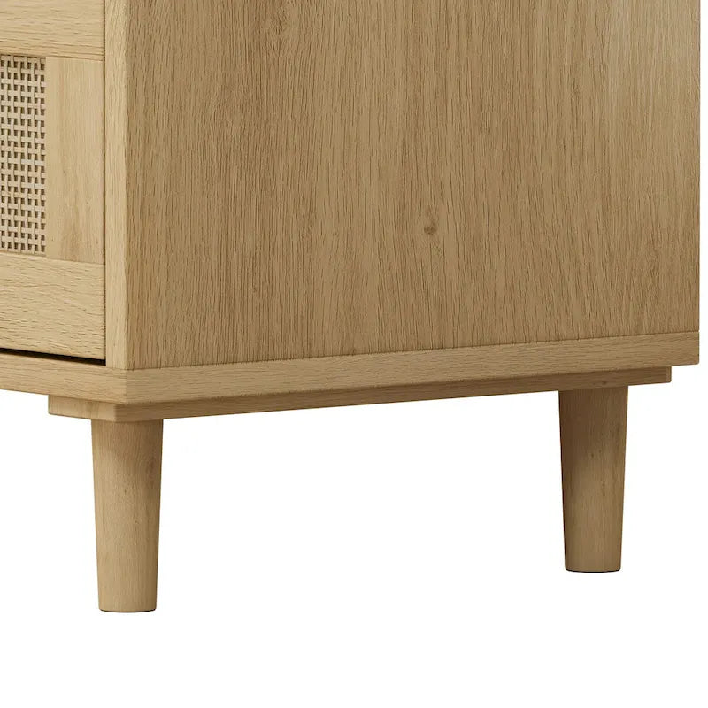 Meuble de rangement 3 tiroirs en rotin