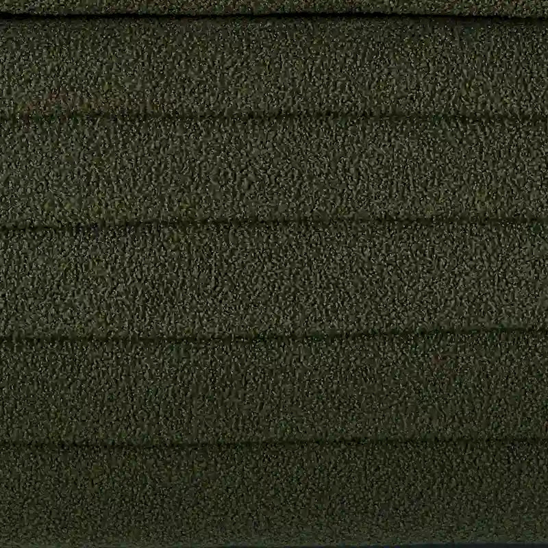 Banc ottoman de rangement ovale en tissu teddy bouclé avec charnière de sécurité – Tabouret de bout de lit