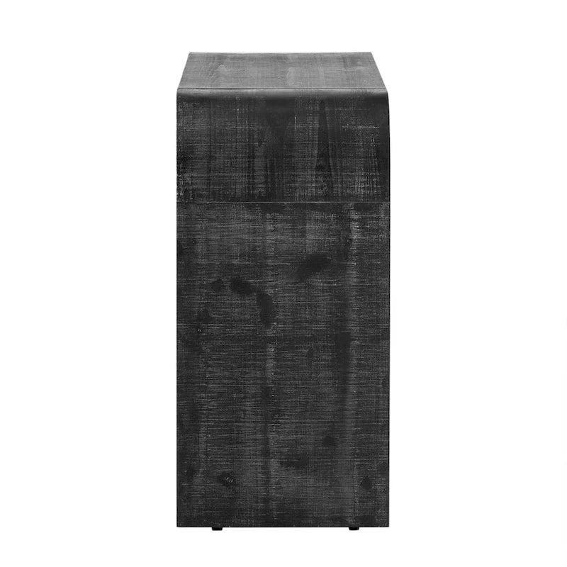 Enfilade Courbe à 3 Portes avec Placage en Bois de Sapin et Poignées en Alliage de Zinc Doré
