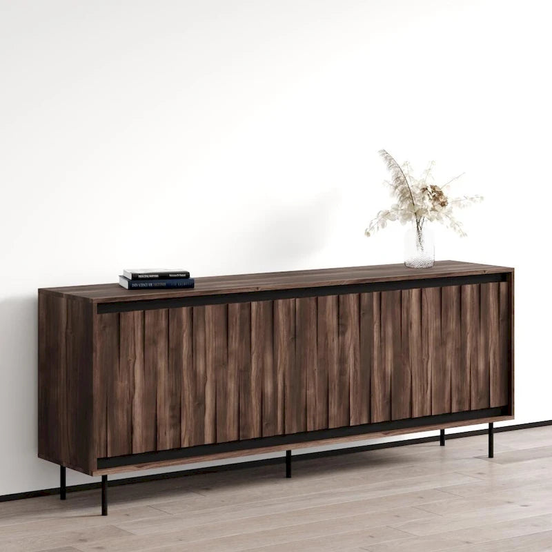 Bahut buffet crédence en bois mat moderne