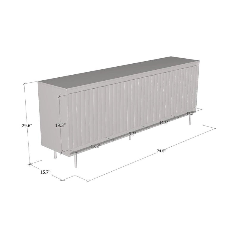 Modern Matte Wood Sideboard Buffet Credenza