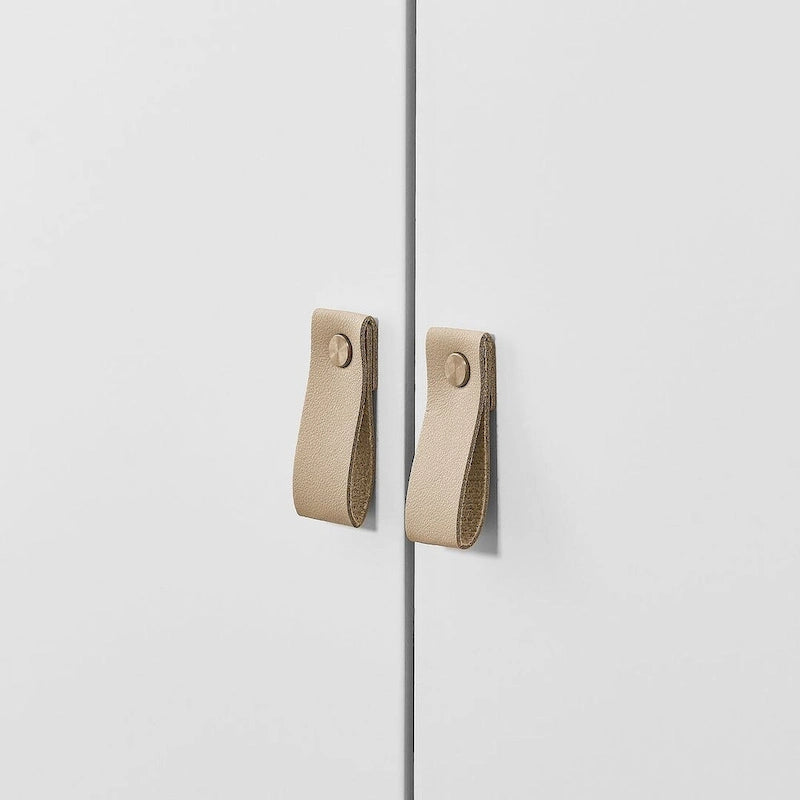 3-Door Wooden Storage Cabinet with Leather Handles