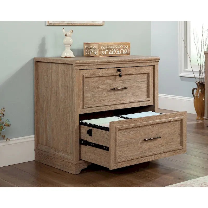 2-Drawer Lateral File Cabinet with Lock & Full-Extension Slides