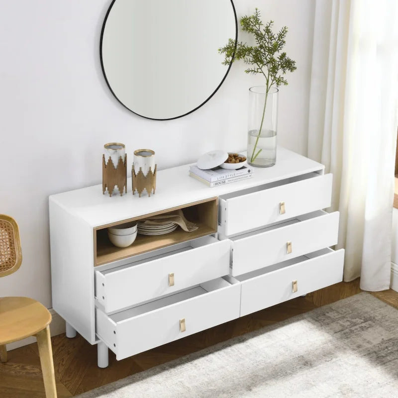 Commode de rangement moderne à 5 tiroirs pour chambre, salon et bureau