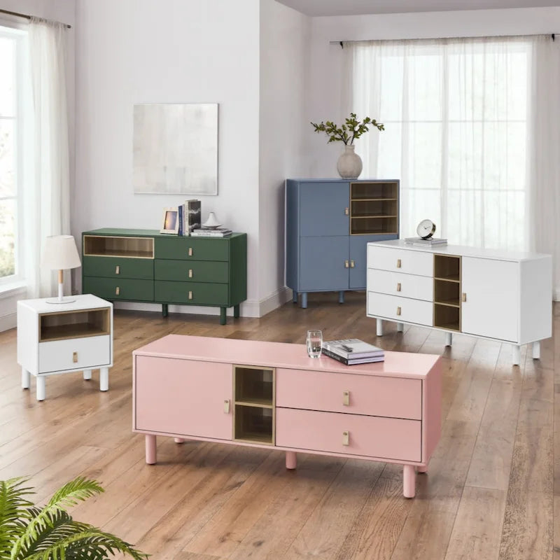 Commode de rangement moderne à 5 tiroirs pour chambre, salon et bureau