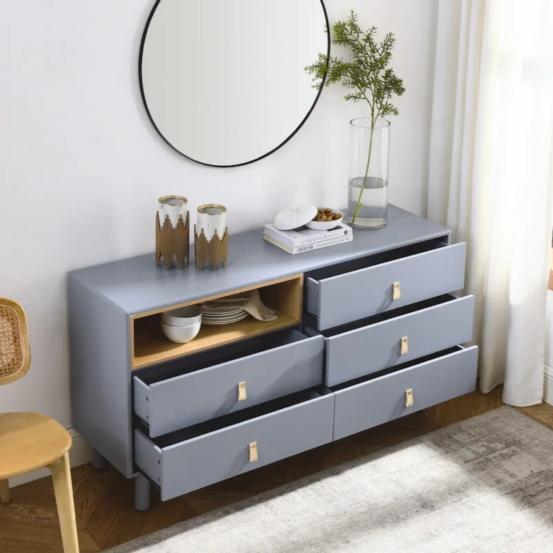Commode de rangement moderne à 5 tiroirs pour chambre, salon et bureau