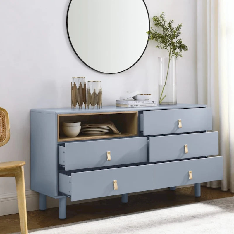 Commode de rangement moderne à 5 tiroirs pour chambre, salon et bureau
