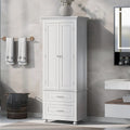 Armoire de rangement haute avec 2 tiroirs, 2 portes et étagères réglables – Certifiée CARB P2