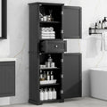Armoire de salle de bain haute sur pied avec tiroir