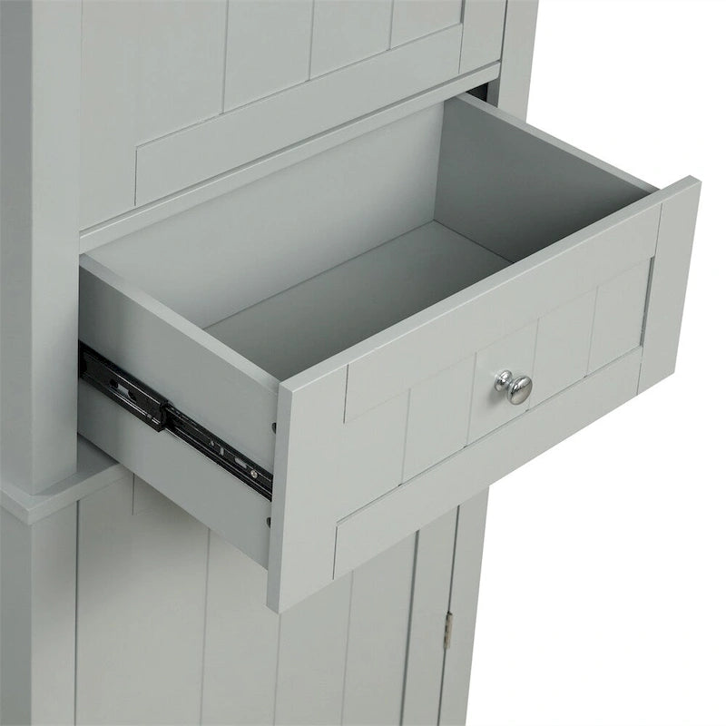 Armoire de salle de bain haute sur pied avec tiroir