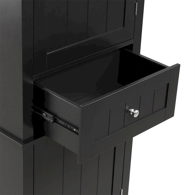 Armoire de salle de bain haute sur pied avec tiroir
