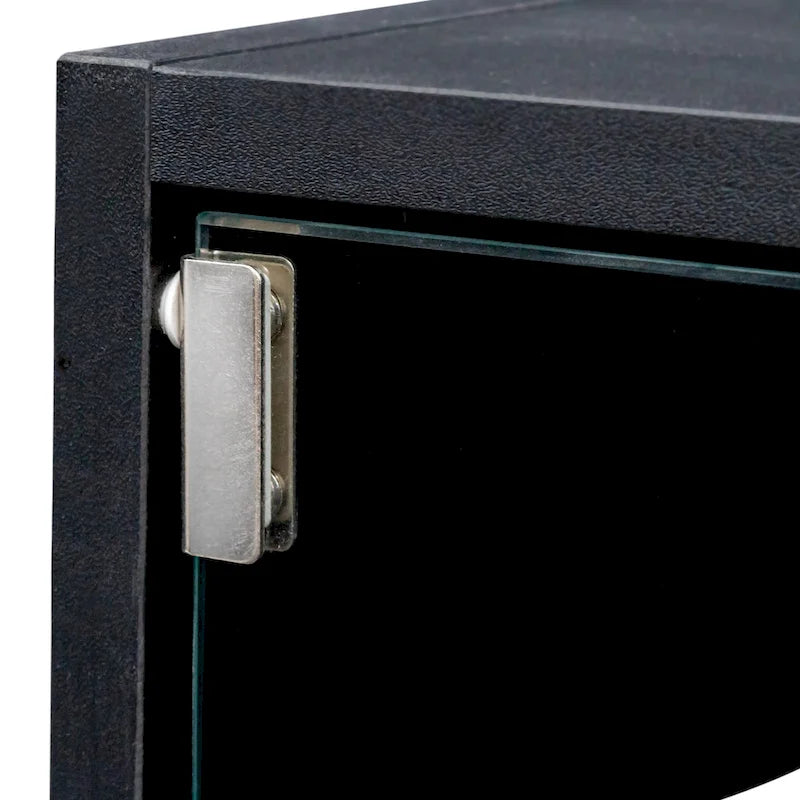 Meuble de rangement pour chaussures avec portes vitrées et éclairage LED RGB