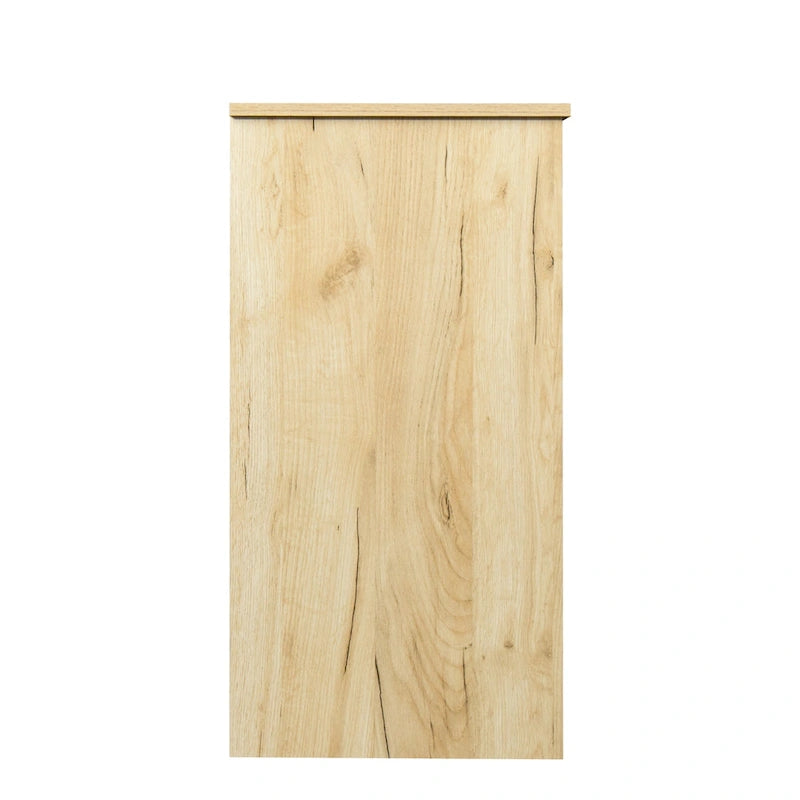 Buffet en bois avec 3 portes, 2 tiroirs et étagère amovible – Finition mélaminée 109 cm