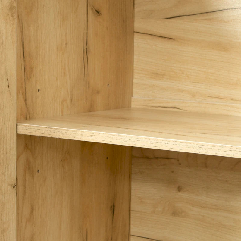 Buffet en bois avec 3 portes, 2 tiroirs et étagère amovible – Finition mélaminée 109 cm