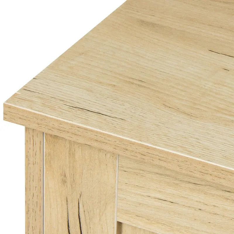 Buffet en bois avec 3 portes, 2 tiroirs et étagère amovible – Finition mélaminée 109 cm