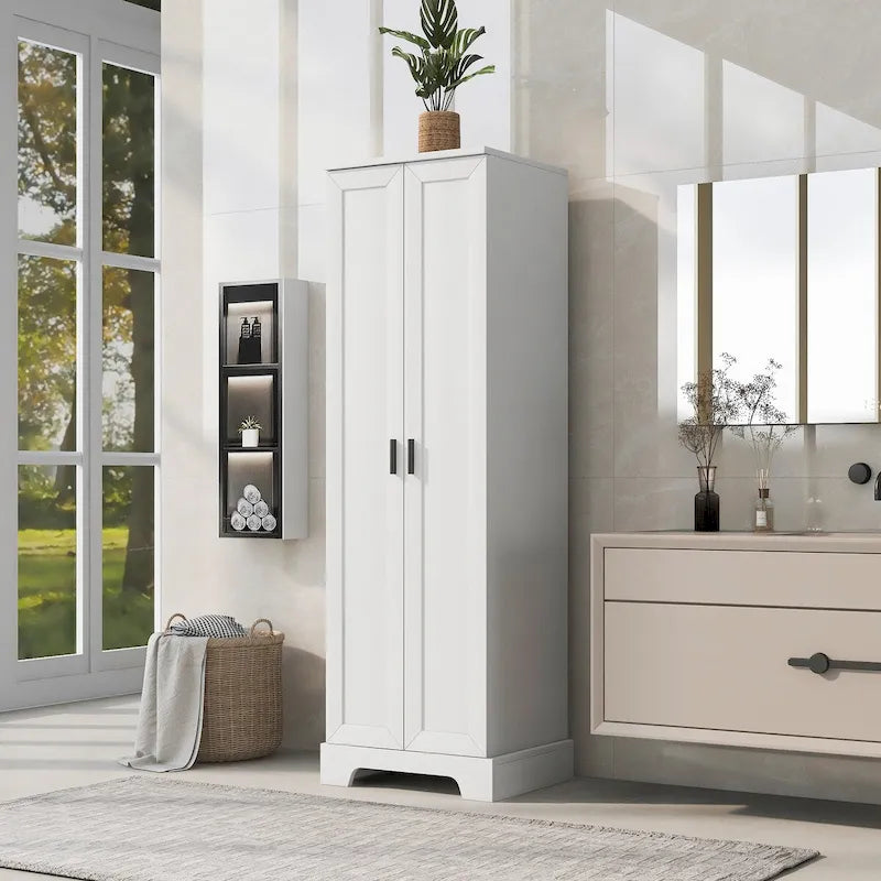 2-Door Storage Cabinet with Adjustable Shelves & Anti-Tip Device