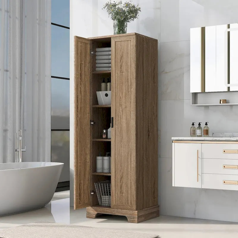 2-Door Storage Cabinet with Adjustable Shelves & Anti-Tip Device