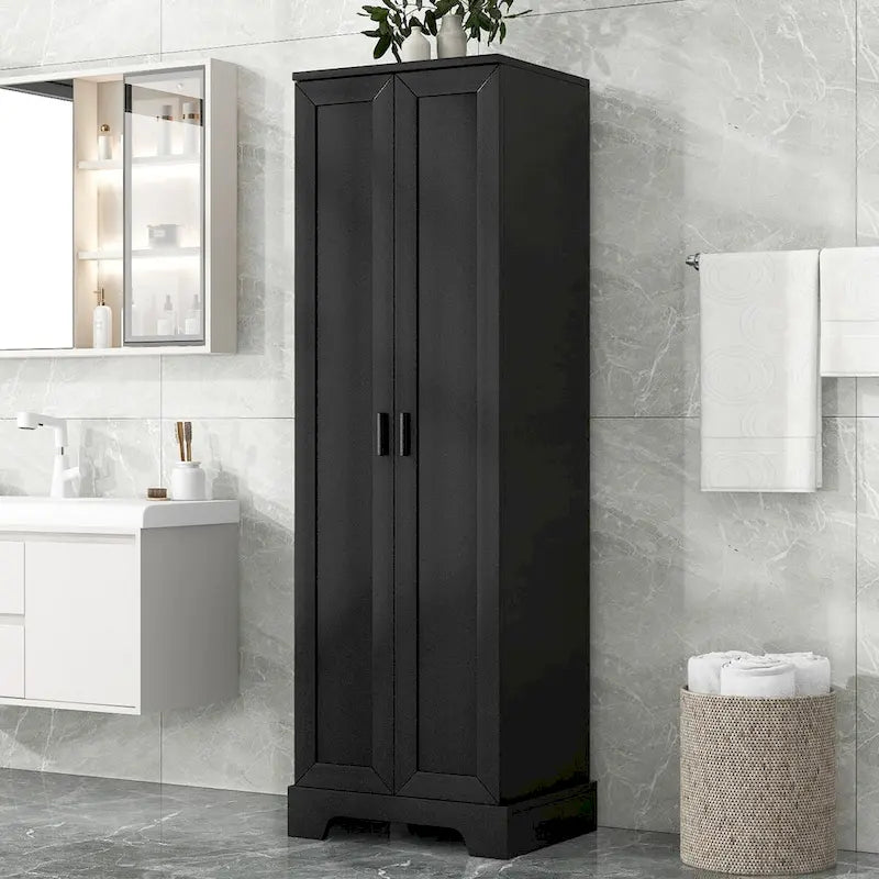 2-Door Storage Cabinet with Adjustable Shelves & Anti-Tip Device