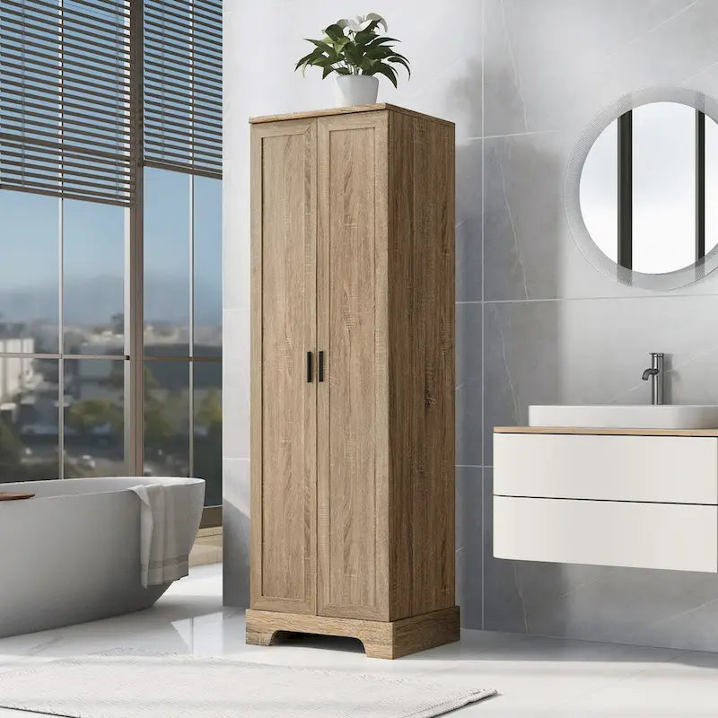 2-Door Storage Cabinet with Adjustable Shelves & Anti-Tip Device