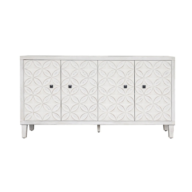 4 Door Wooden Cabinet Sideboard for Living Room
