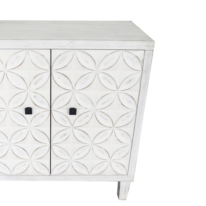 4 Door Wooden Cabinet Sideboard for Living Room